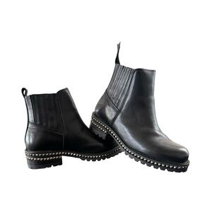 Black Steve Madden Studded Ankle Boots